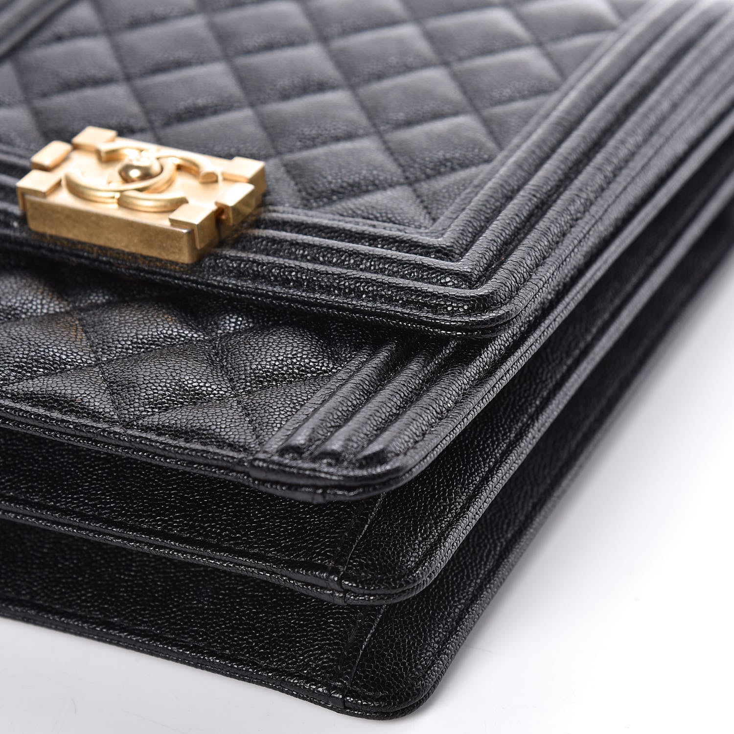 Chanel Caviar Quilted North South Boy Flap Black 6 of 10