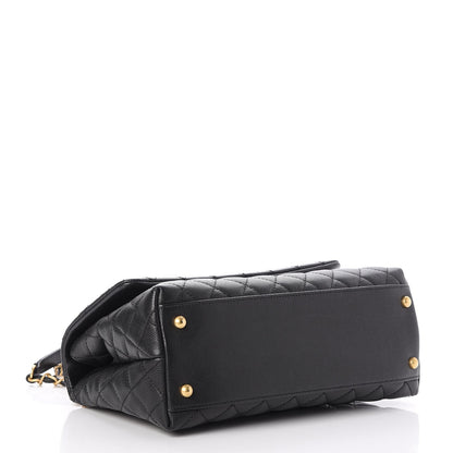 Chanel Caviar Lizard Quilted Small Coco Handle Flap Black 4 of 8