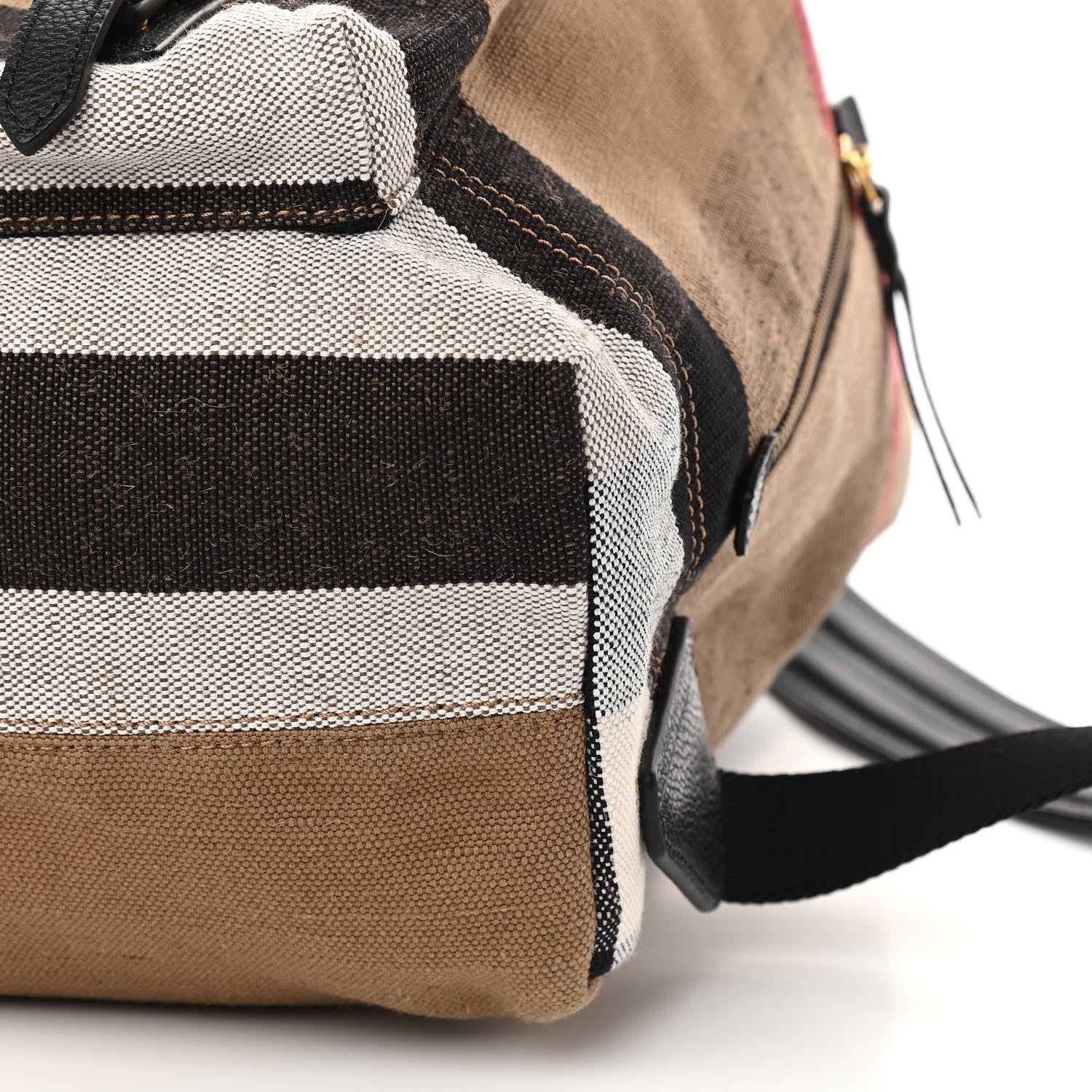 Burberry Canvas Mega Check Small Brookdale Backpack Black 11 of 12