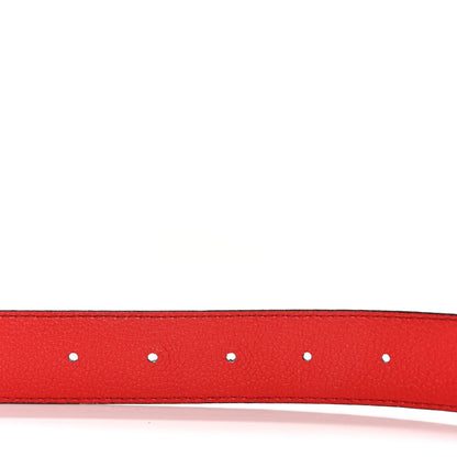 Louis Vuitton Monogram Calfskin LV Initiales Reversible Belt 75 30 Red 3 of 6