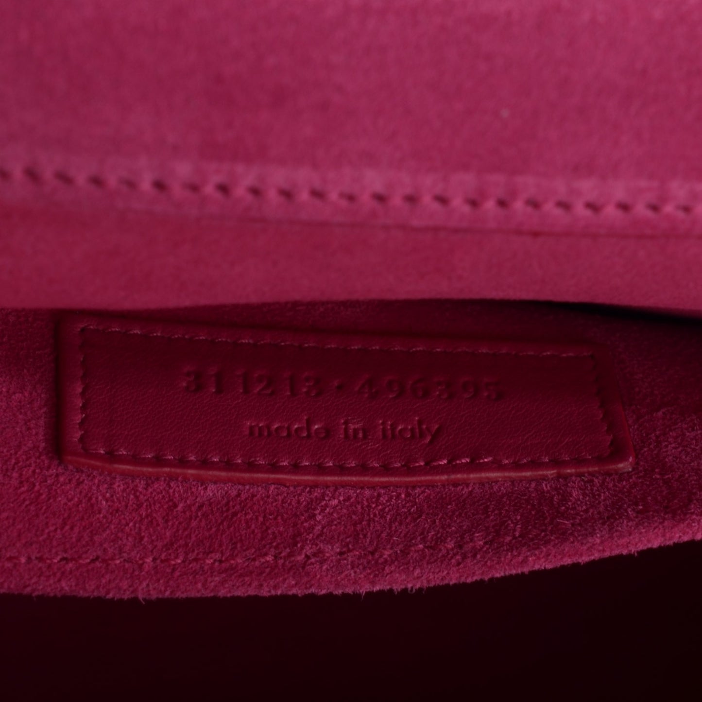 Calfskin Classic Y Ligne Clutch Fuchsia