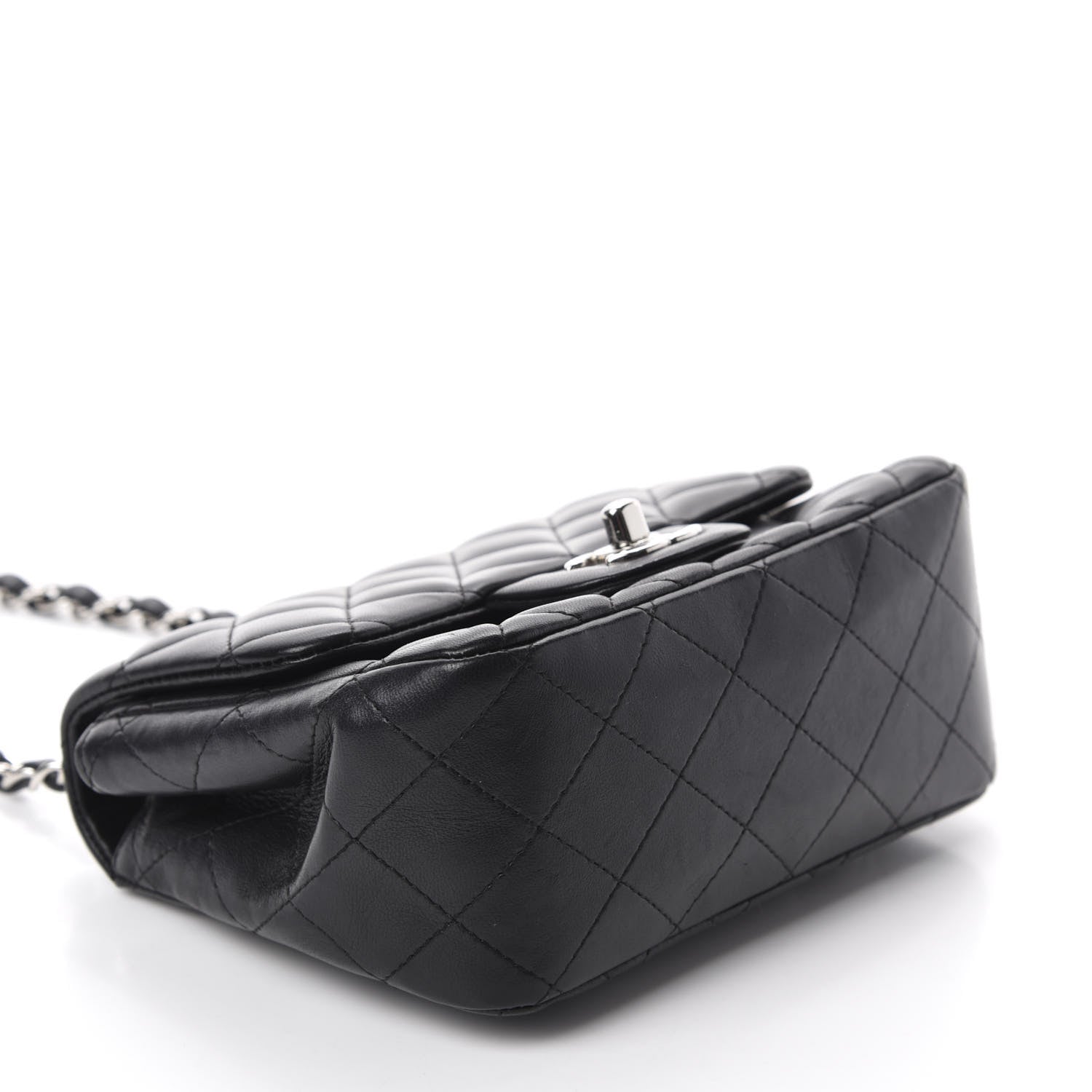 Chanel Lambskin Quilted Mini Square Flap Black 4 of 12