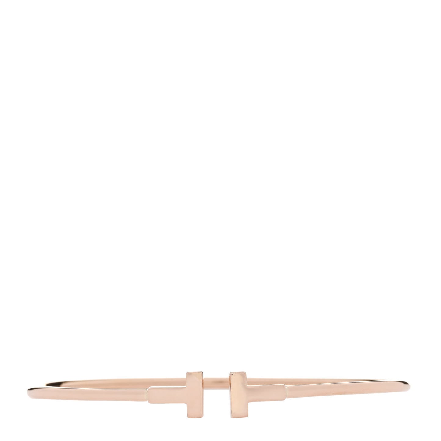 18K Rose Gold Narrow T Wire Bracelet