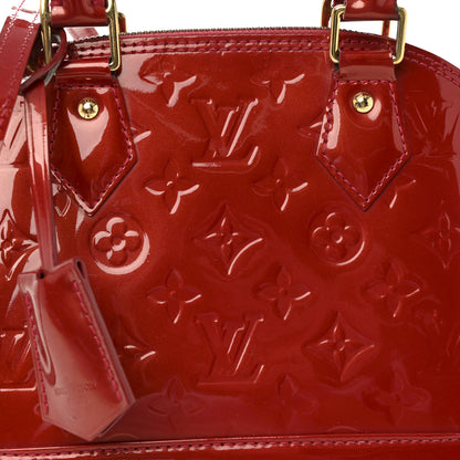 Louis Vuitton Vernis Alma BB Cherry 7 of 10