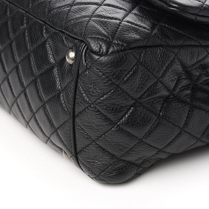 Chanel Calfskin Quilted XXL Travel Flap Bag Black 8 of 10