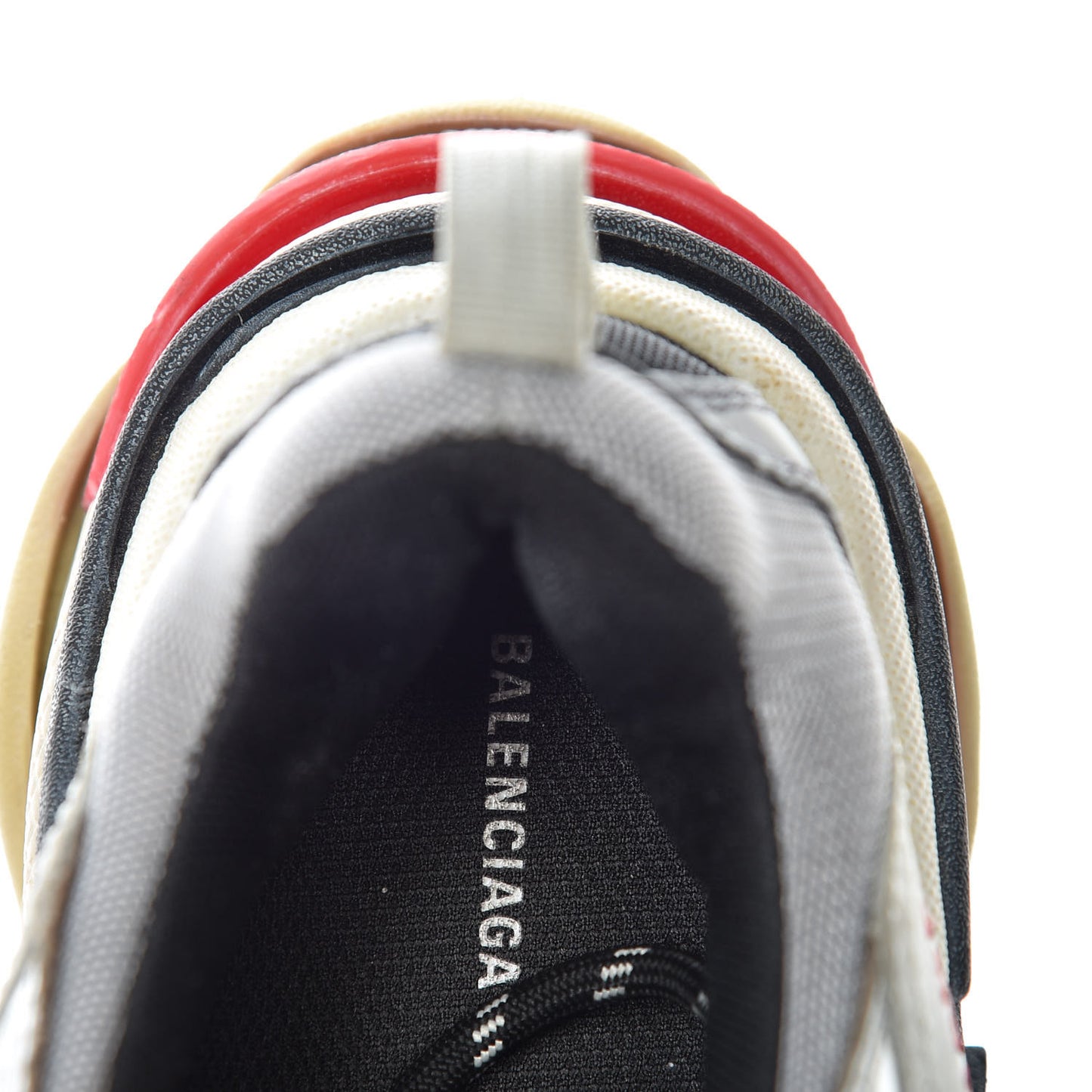 Mesh Nubuck Womens Triple S Sneakers 37 Black Argent