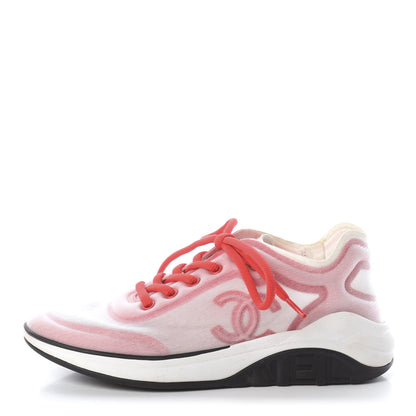 Chanel Suede Calfskin Stretch Fabric CC 37.5 Sneakers 1 of 6