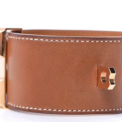 Hermes Barenia Collier de Chien CDC Bracelet S Fauve 4 of 7