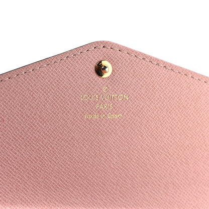 Louis Vuitton Damier Ebene Sarah Wallet NM Rose Ballerine 6 of 6