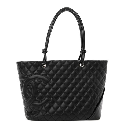 Chanel Calfskin Quilted Large Cambon Tote Black 1 of 25
