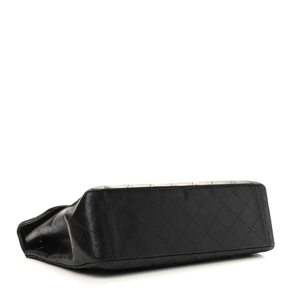 Chanel Lambskin Quilted XL Jumbo Single Flap Black 4 of 14