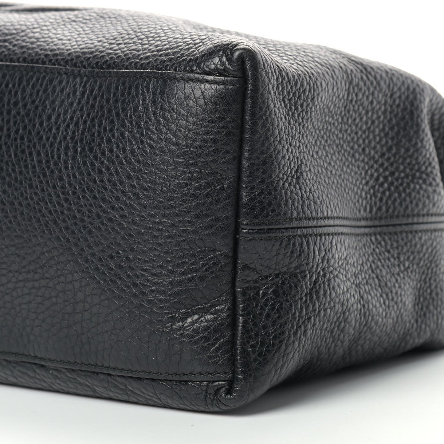 Pebbled Calfskin Medium Soho Chain Shoulder Bag Black