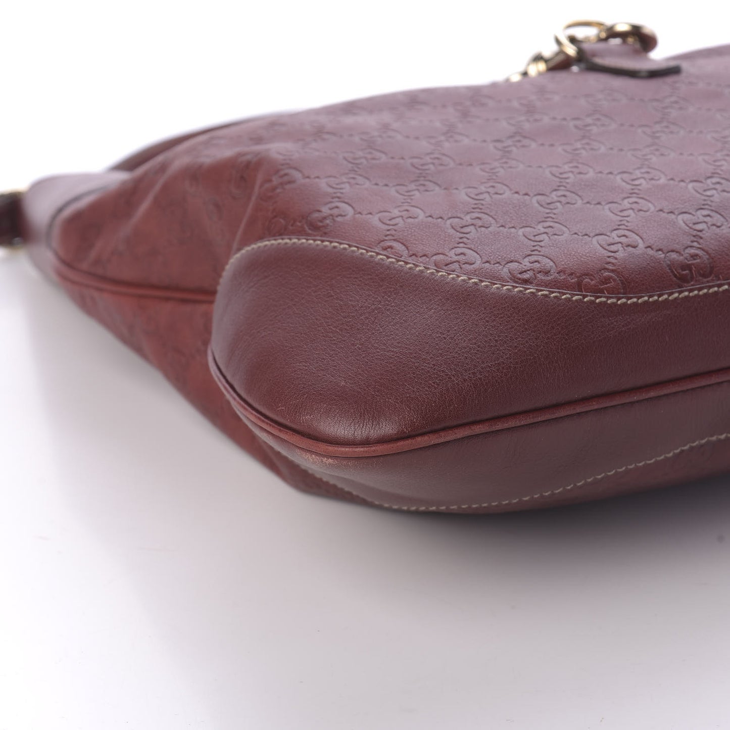 Guccissima Large Jackie O Bouvier Hobo Dark Red