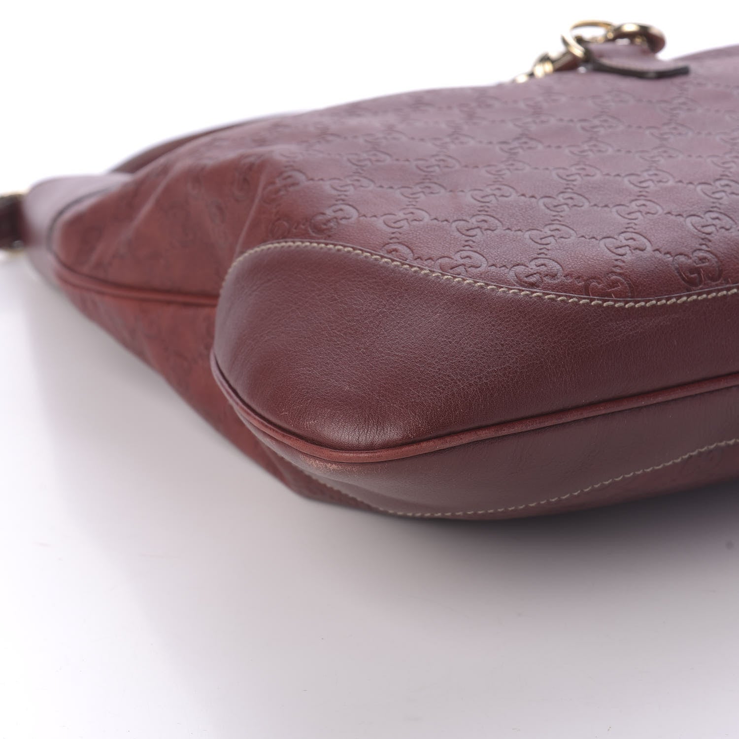 Gucci Guccissima Large Jackie O Bouvier Hobo Dark Red 6 of 13