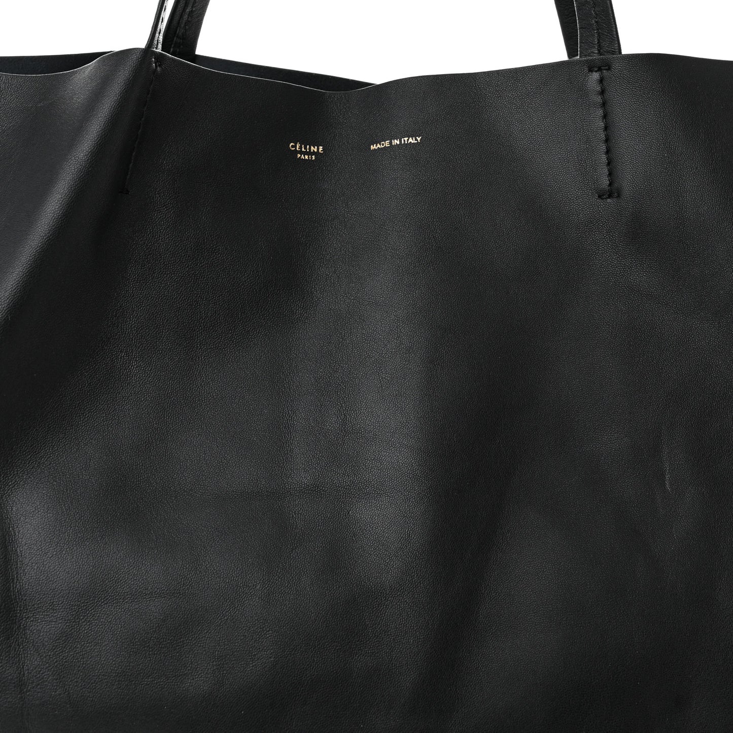 Lambskin Horizontal Cabas Black