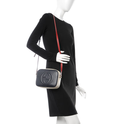 Gucci Dollar Calfskin Small Soho Disco Bag Blue Hibiscus Red Mystic White 2 of 7