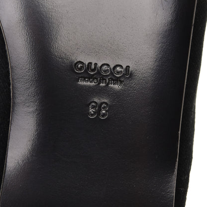 Gucci Velvet Crystal Snake Embroidered Womens Slippers 38 Black 6 of 9