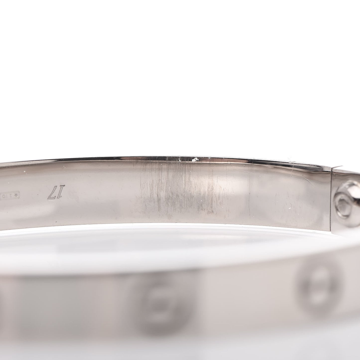 18K White Gold LOVE Bracelet 17