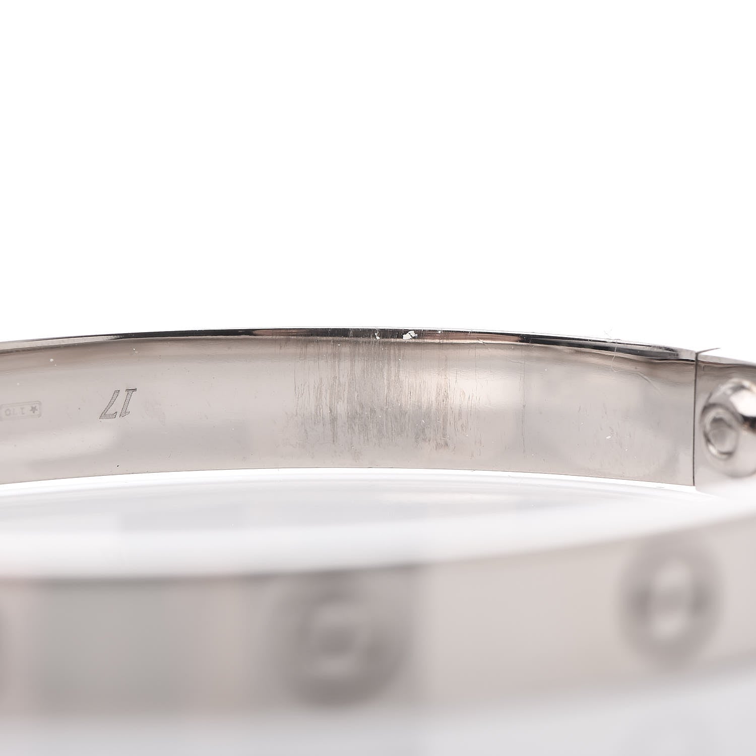 Cartier 18K White Gold LOVE Bracelet 17 9 of 10