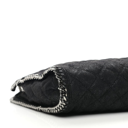 Stella McCartney Shaggy Deer Quilted Falabella Fold Over Tote Black 8 of 11