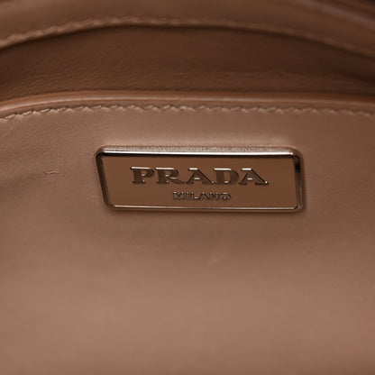 Prada City Calf Small Hand Stitched Galleria Double Zip Tote Cannella 6 of 11