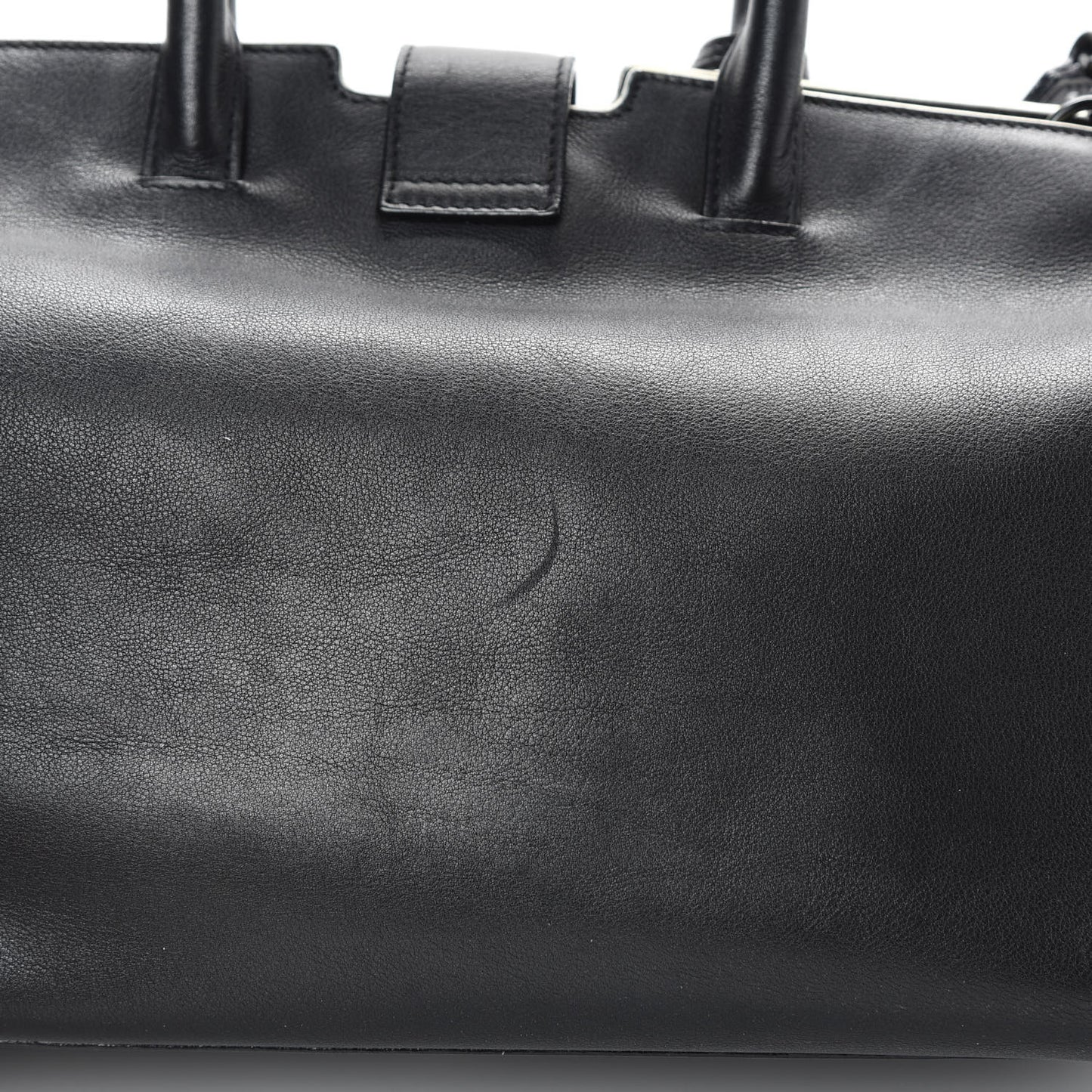 Calfskin Small Monogram Downtown Cabas Black White