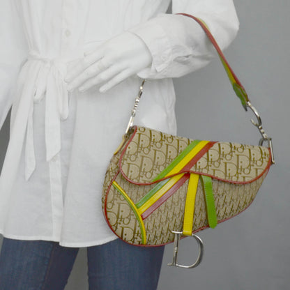 Christian Dior Monogram Rasta Saddle Bag Beige 2 of 12