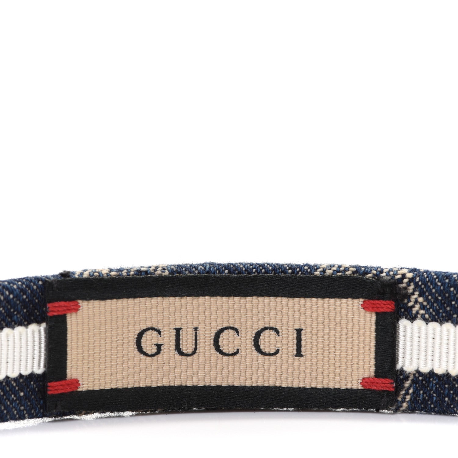 Gucci Denim Monogram Headband 4 of 7