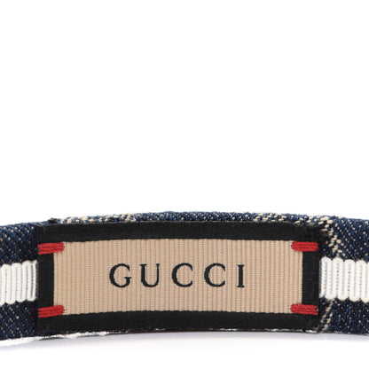 Gucci Denim Monogram Headband 4 of 7