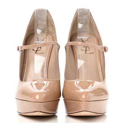 Saint Laurent Patent Lauren 100 Pumps 39 Nude 2 of 11