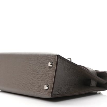 Hermes Epsom Mini Kelly Sellier 20 Etain 8 of 9