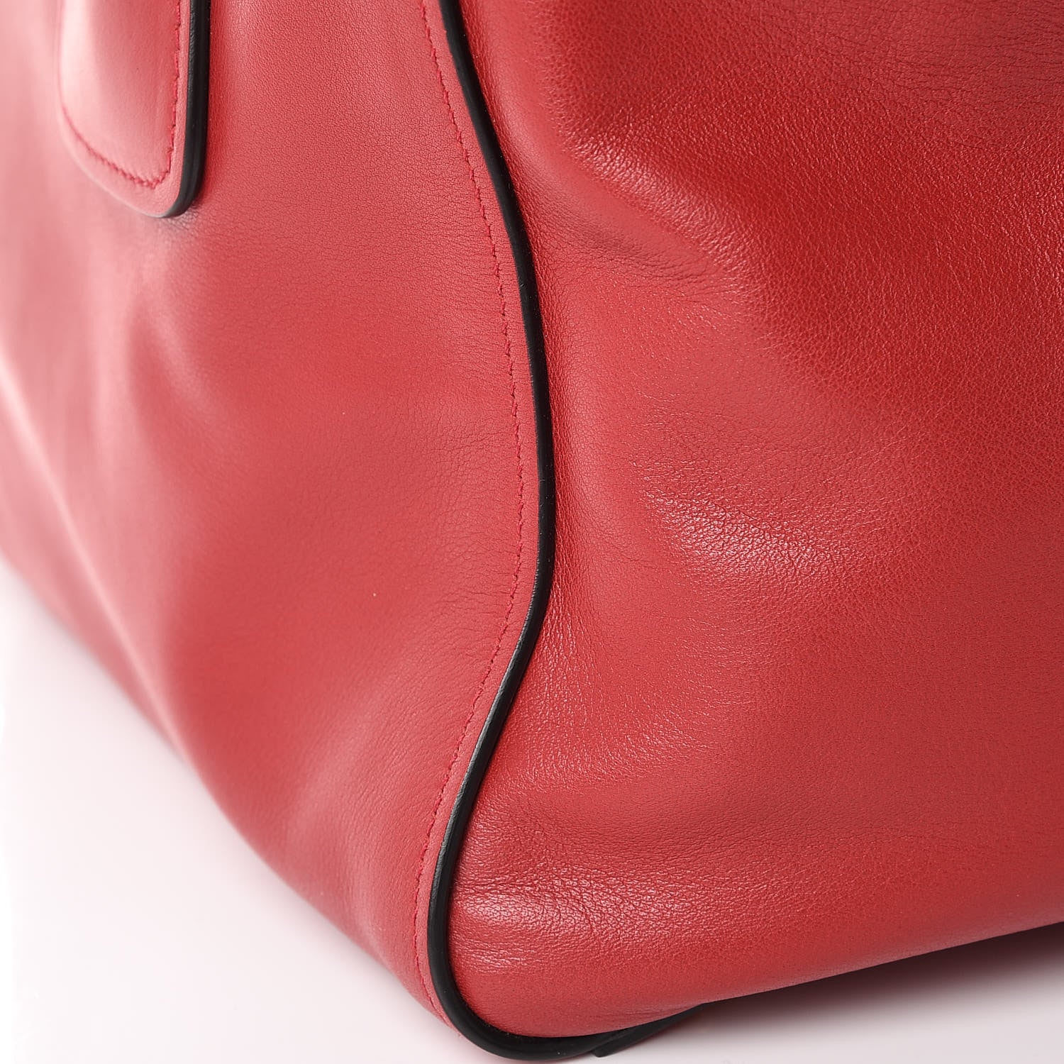 Prada Glace Calfskin Twin Pocket Tote Fuoco 15 of 15