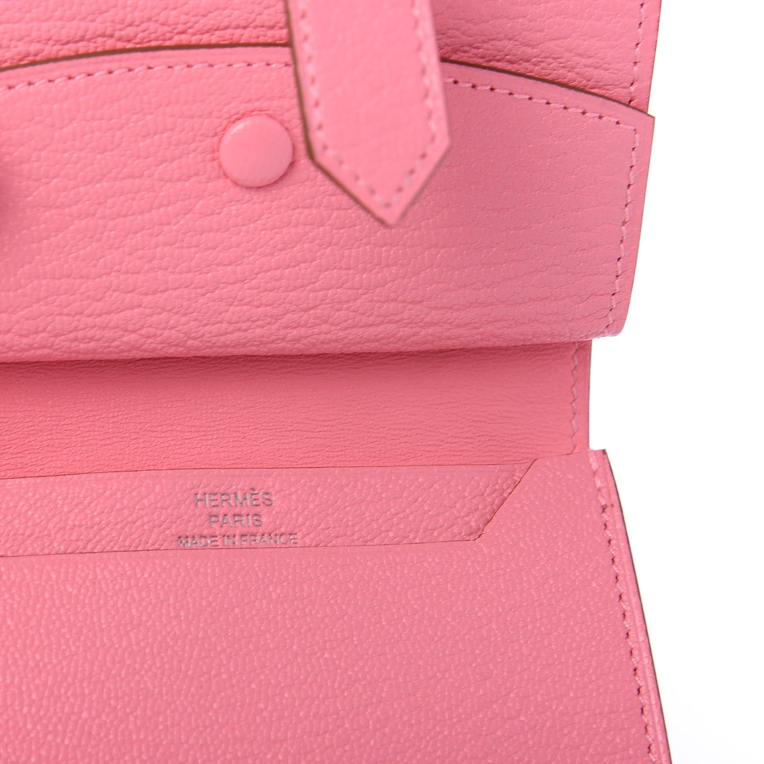 Hermes Chevre Mysore Mini Bearn Wallet Rose Confetti 6 of 7