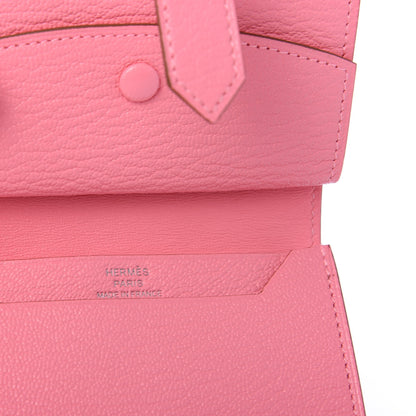 Hermes Chevre Mysore Mini Bearn Wallet Rose Confetti 6 of 7