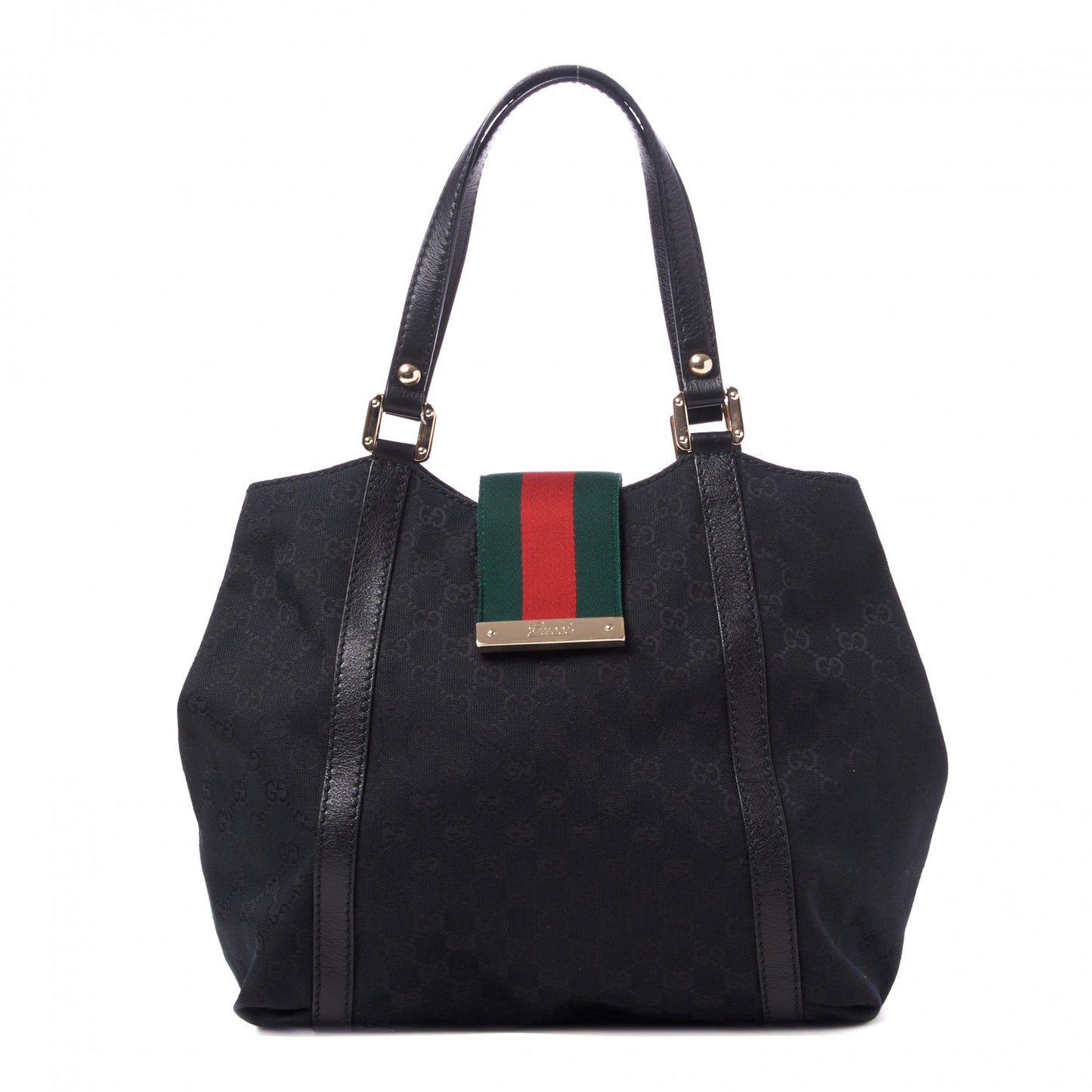 Monogram New Ladies Web Tote Black
