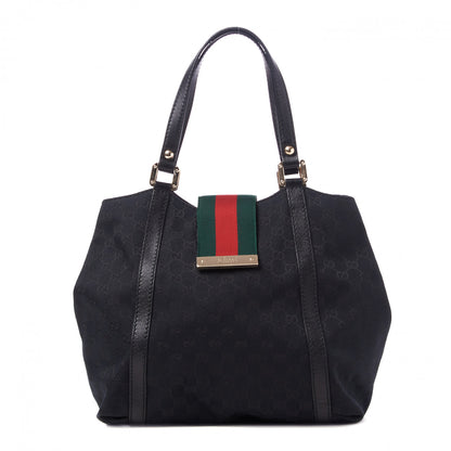 Gucci Monogram New Ladies Web Tote Black 1 of 8