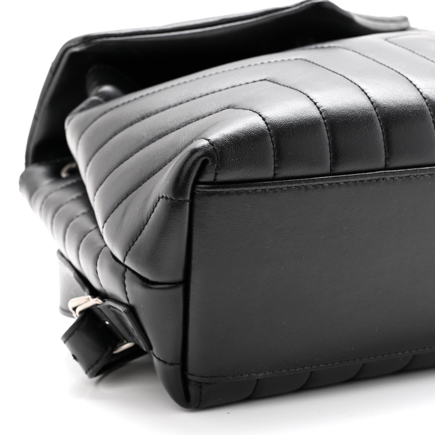 Calfskin Y Quilted Monogram Small Loulou Backpack Black