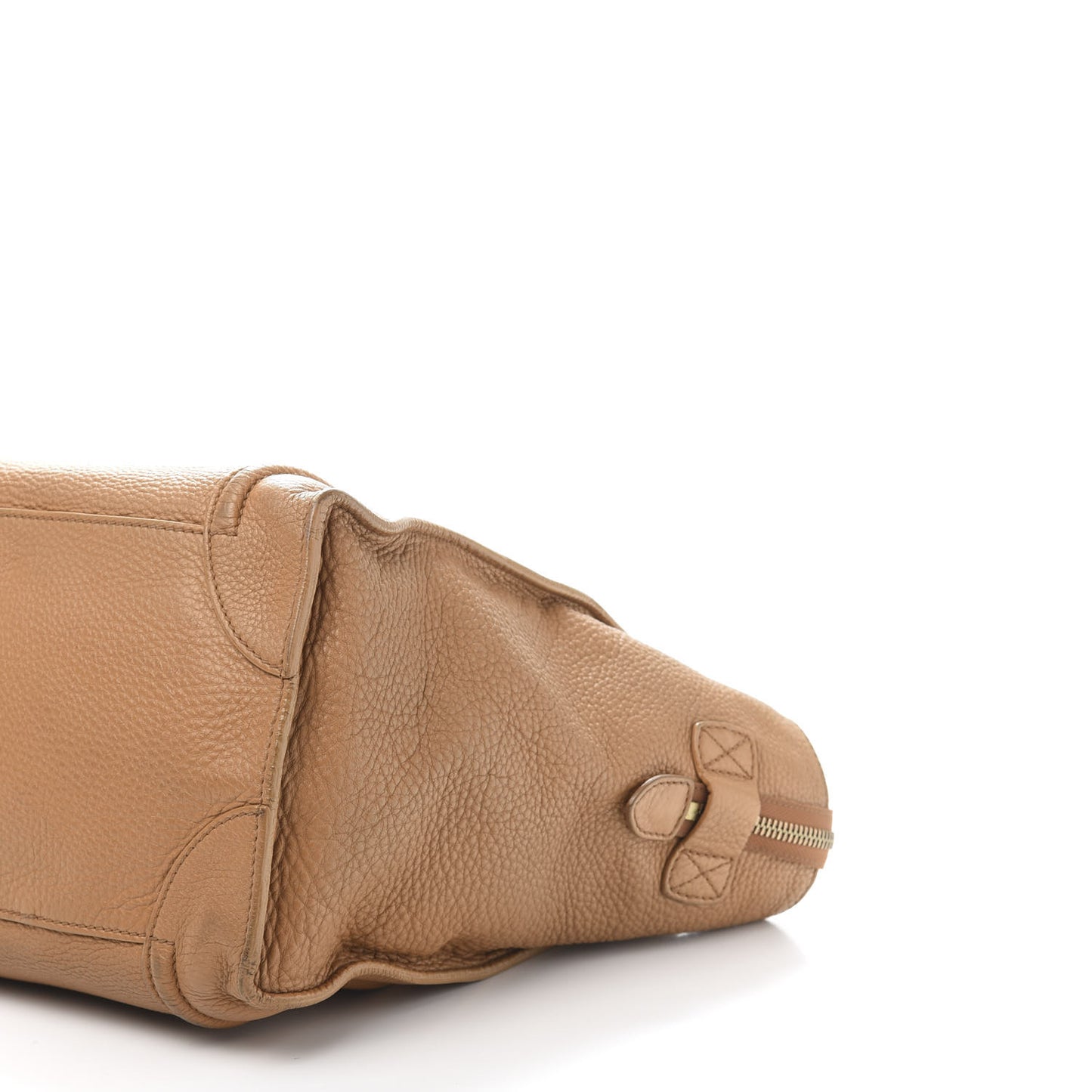 Drummed Calfskin Mini Luggage Camel