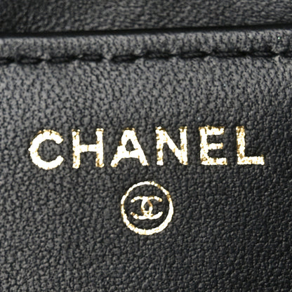 Chanel Lambskin Quilted Resin CC Mini Flap Bag Black White 5 of 11