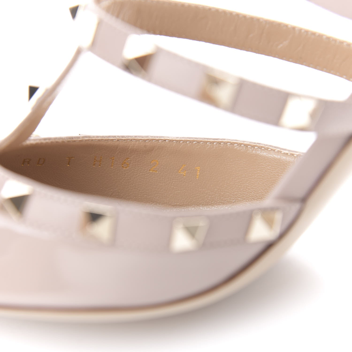 Valentino Garavani Patent Rockstud 90mm Cage Mules 41 Poudre 8 of 9