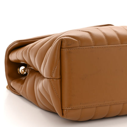 Saint Laurent Calfskin Y Quilted Monogram Medium Loulou Chain Satchel Dark Natural 8 of 9