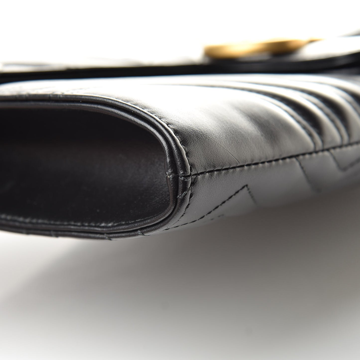 Calfskin Matelasse GG Marmont Clutch Black