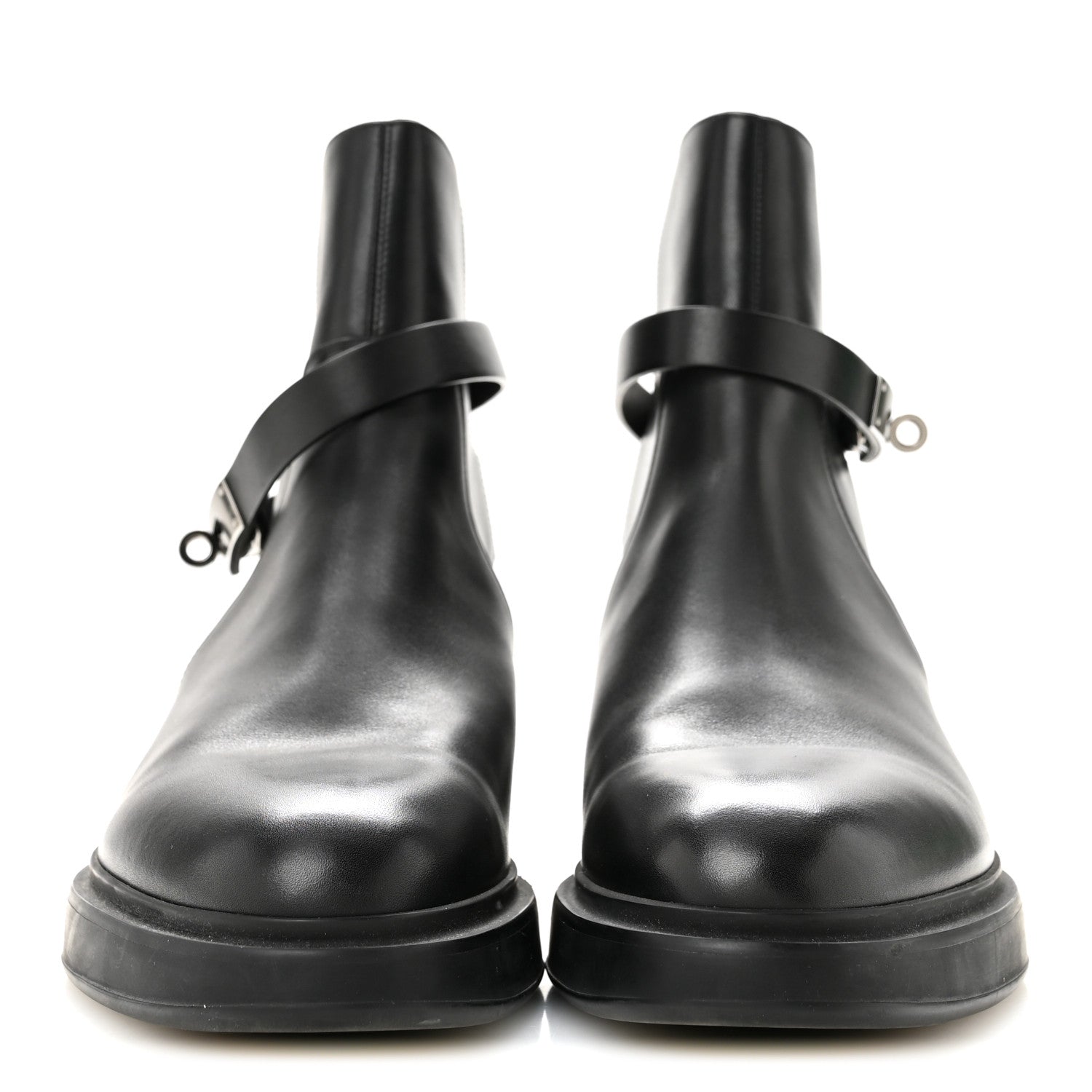 Hermes Calfskin Mens Veo Ankle Boots 43 Black 3 of 11