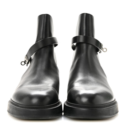 Hermes Calfskin Mens Veo Ankle Boots 43 Black 3 of 11