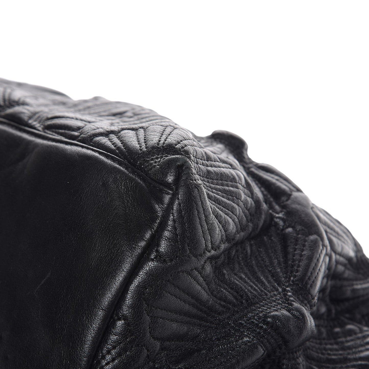 Calfskin Embroidered Ca D’Oro Tote Black