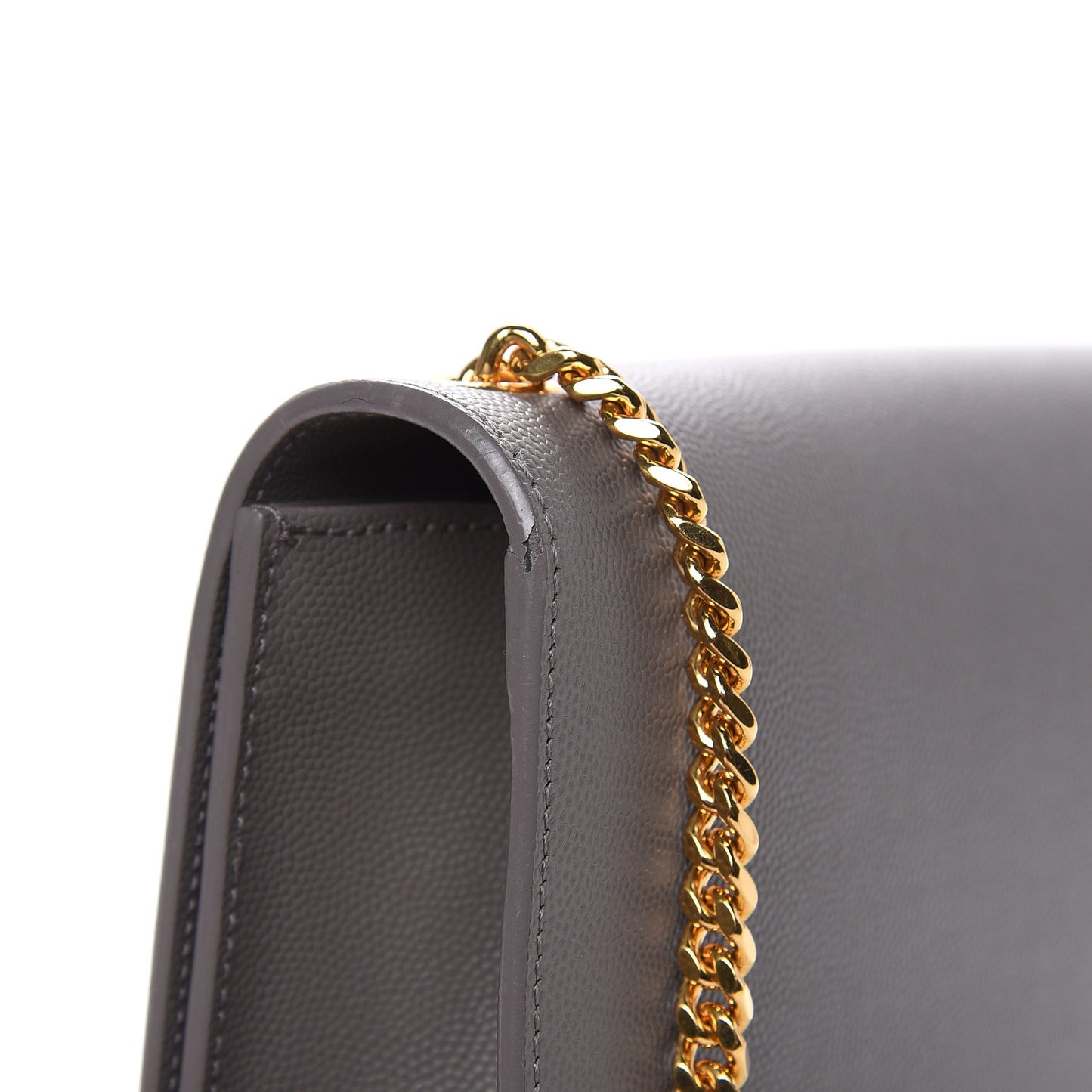 Grain De Poudre Medium Classic Monogram Kate Satchel Earth Grey