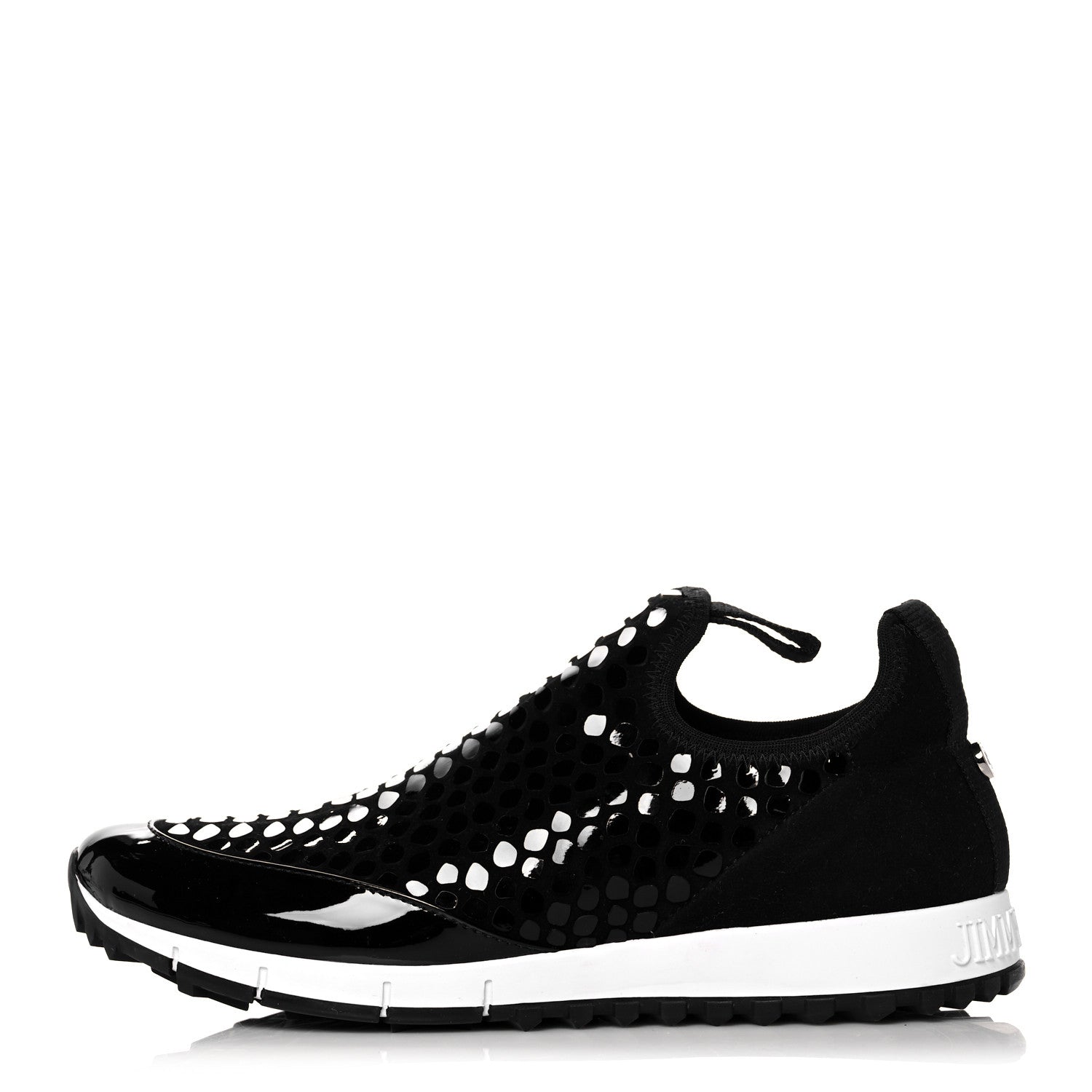 Jimmy Choo Patent Suede Montana Slip-On Sneakers 38.5 Black 1 of 8