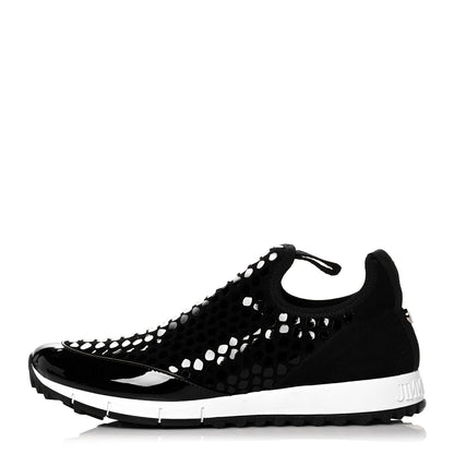 Jimmy Choo Patent Suede Montana Slip-On Sneakers 38.5 Black 1 of 8