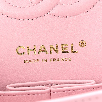 Chanel Tweed Quilted Small Double Flap Pink Black 6 of 12