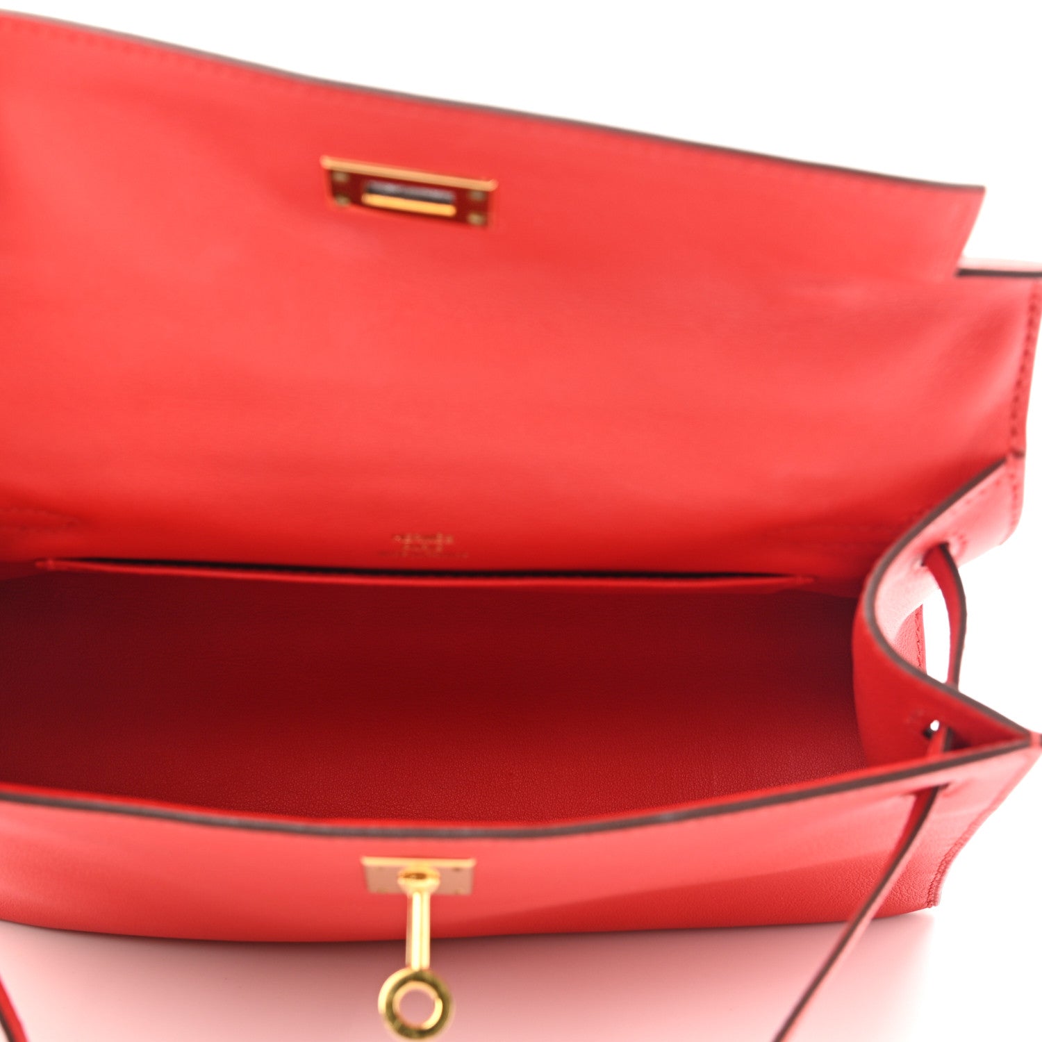 Hermes Swift Kelly Pochette Clutch Rouge Tomate 5 of 8